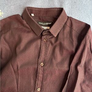Men’s Dolce and Gabbana Gold Dress Shirt Size 15/38